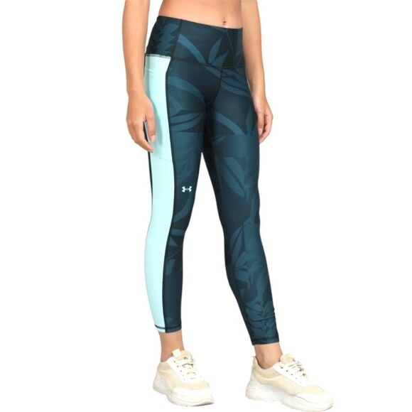 UNDER ARMOUR PLUS Multi- Color leaf Print High Rise Compression Ankle Leggings - Picture 4 of 16